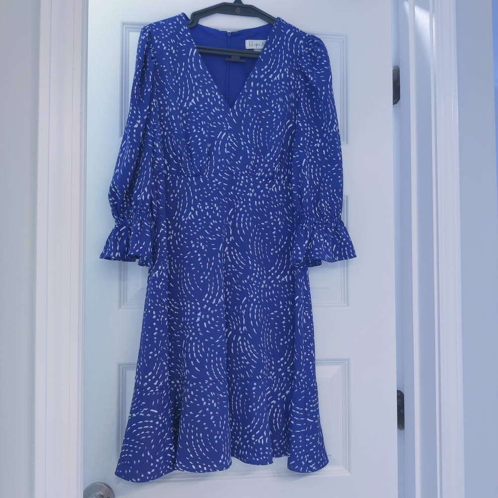 Women's Harper Rose Balloon Sleeve V-Neck Ruffle Hem Dress